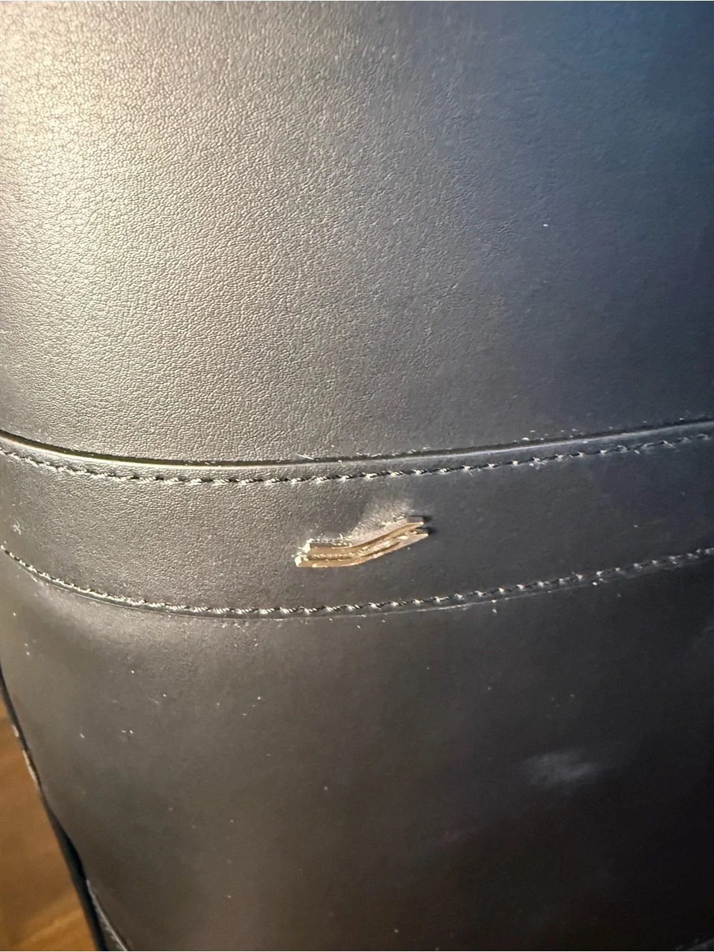 F38 Leather Carry-On Luggage - Black